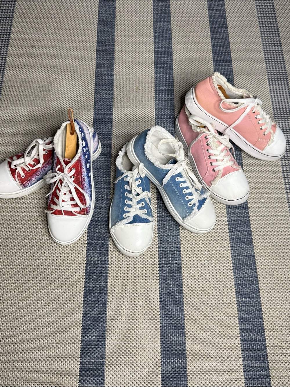 Lot of 3 Women’s Canvas Tennis Shoes Sneakers